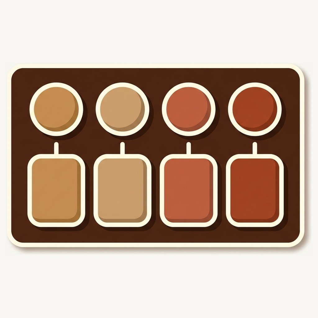 Four color swatches each linked down to its own separate page card, showing that grouping does not change Shopify product URLs